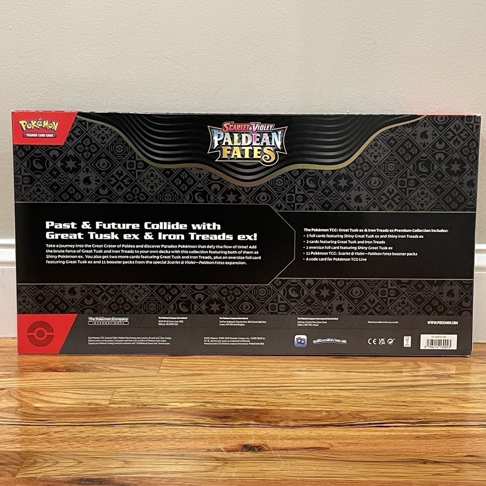 NEW Pokemon Paldean Fates Great Tusk ex Iron Treads ex Premium Collection Box - Picture 2 of 2